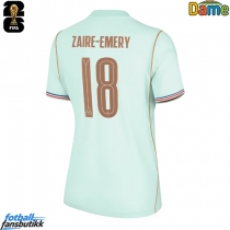 Frankrike Warren Zaire-Emery #18 Bortedrakt Dame EM 2024 Kortermet